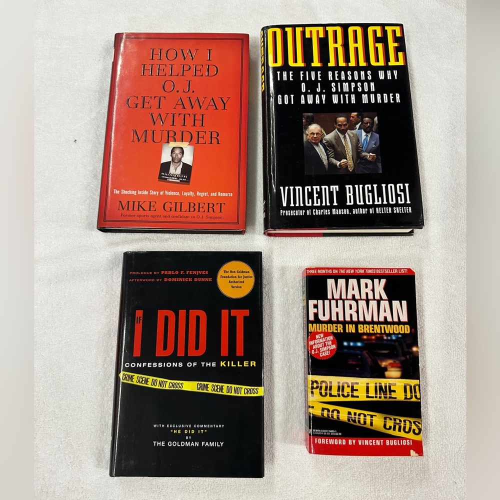 Assorted Crime Books Collection OJ Simpson if I did it mark fuhrman
